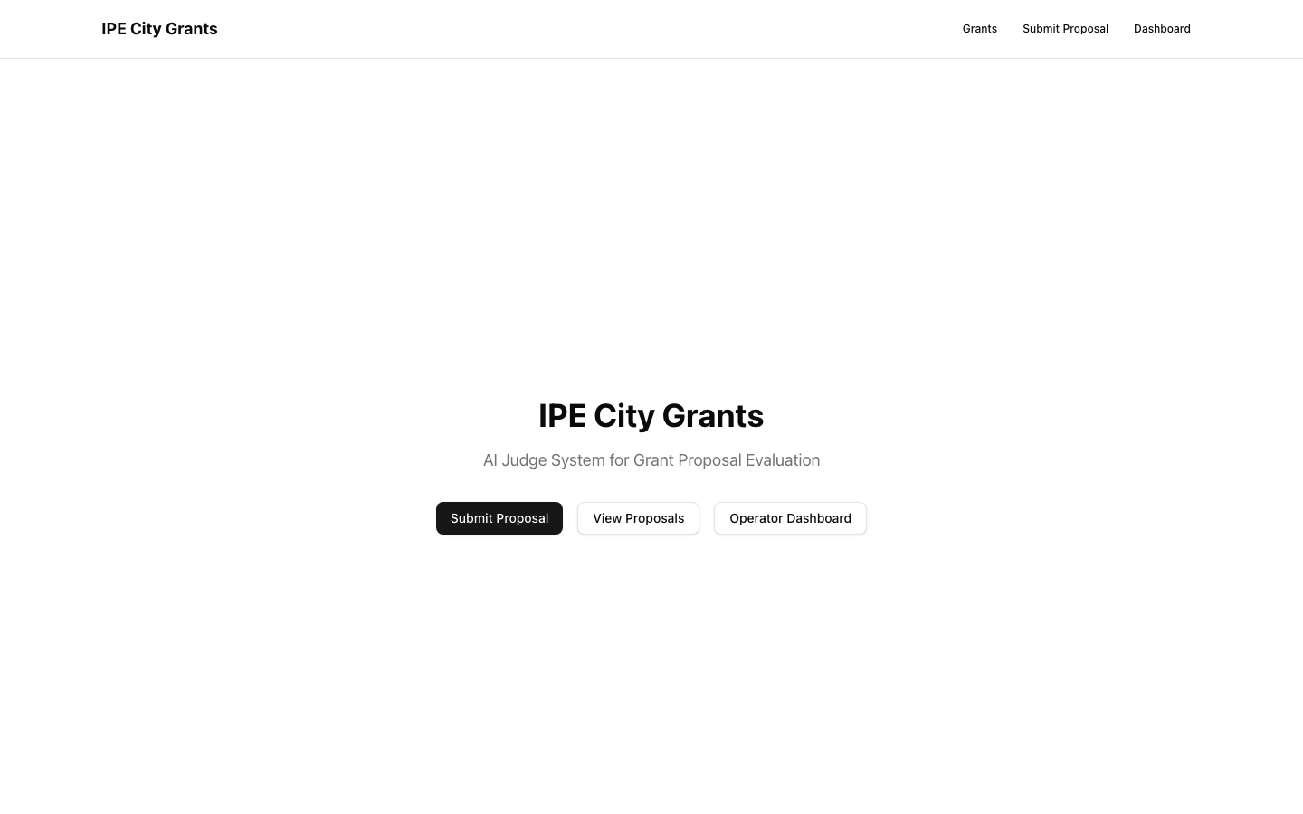 ipe-city home — Submit, View, Operator